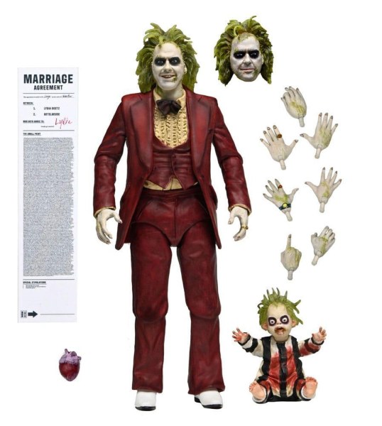 BEETLEJUICE BEETLEJUICE - FIGURA DE ACCIÓN A ESCALA DE 7" - EL ESMOQUIN ROJO DEFINITIVO BEETLEJUICE