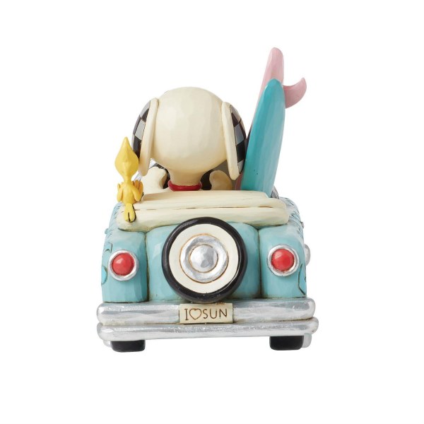 Snoopy y Woodstock surfeando en el coche - Peanuts