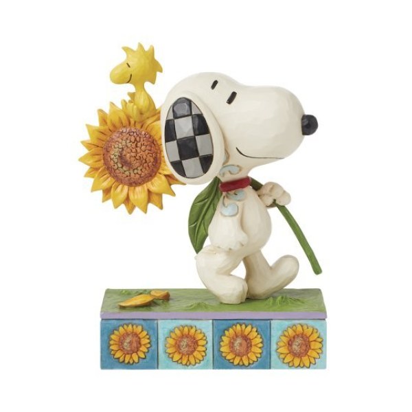 Snoopy y Woodstock con girasoles - Peanuts