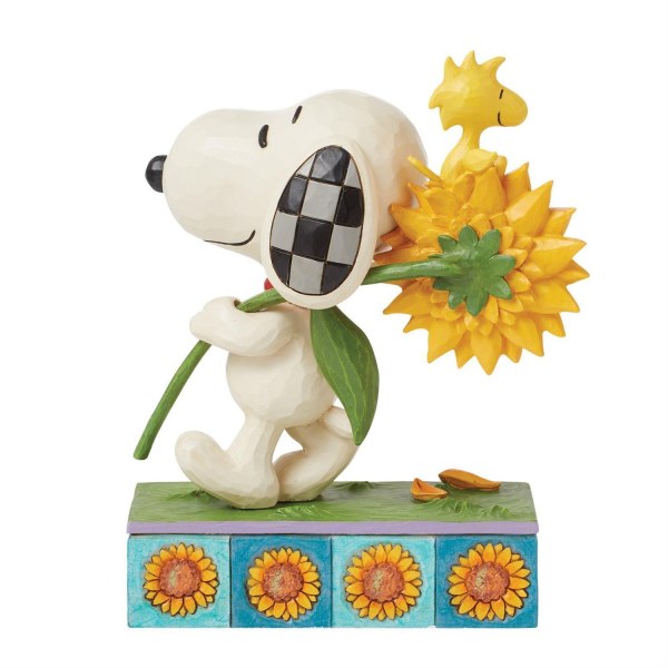 Snoopy y Woodstock con girasoles - Peanuts