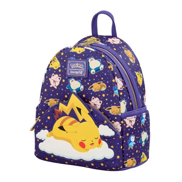 mochilas Loungefly Pokemon Pikachu durmiendo y Amigos 26 cm