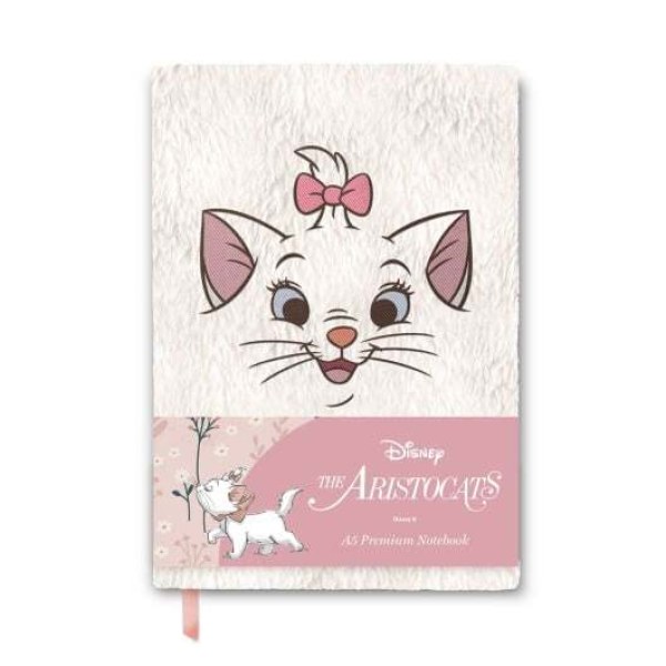CUADERNO A5 PREMIUM CON PORTADA DE PELUCHE MARIE - DISNEY LOS ARISTOGATOS