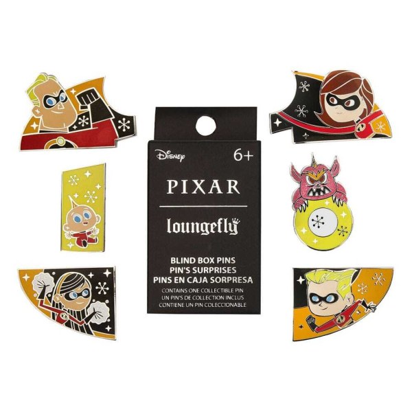 Pin de esmalte Loungefly Disney Pixar Los Increíbles: Caja Misterio de rompecabezas