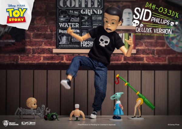 Figura Toy Story Dynamic Action Heroes Sid Phillips Versión Deluxe 14 cm
