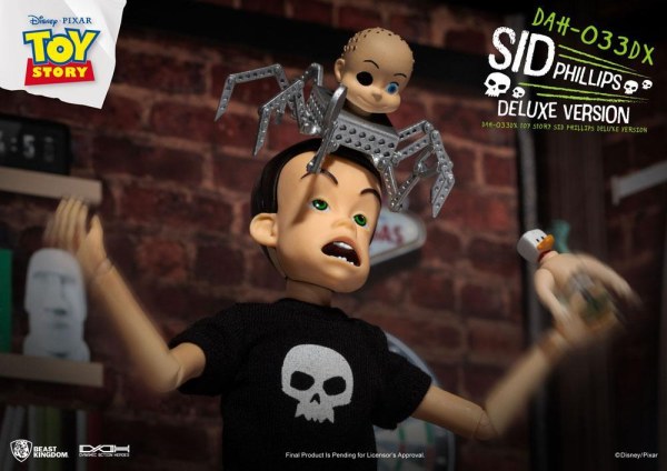 Figura Toy Story Dynamic Action Heroes Sid Phillips Versión Deluxe 14 cm