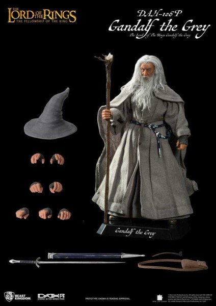 Figura de Gandalf el Gris de El Señor de los Anillos Dynamic Action Heroes 1 de 21 cm