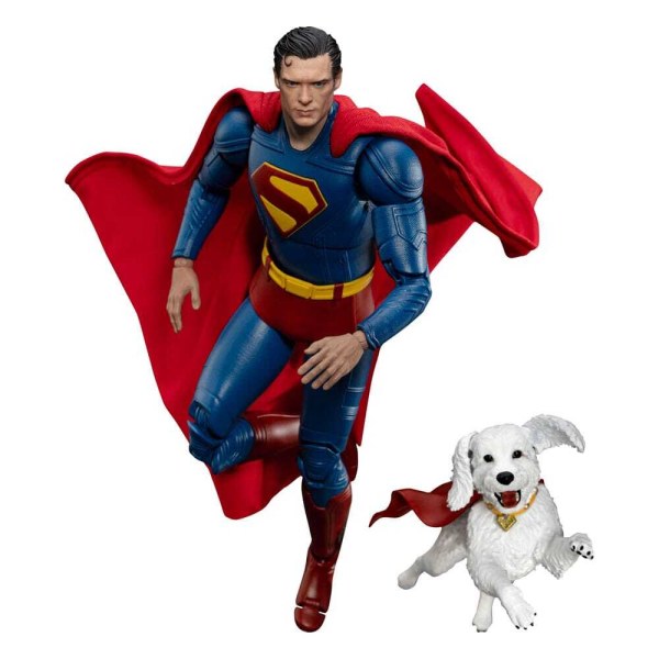 Superman (2025) Figura de Superman y Krypto 21 cm