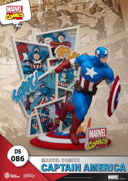 Diorama de PVC Marvel Comics D-Stage Capitán América 16 cm