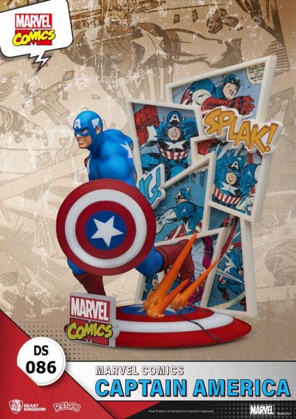 Diorama de PVC Marvel Comics D-Stage Capitán América 16 cm