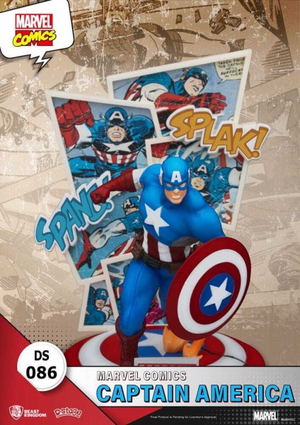 Diorama de PVC Marvel Comics D-Stage Capitán América 16 cm