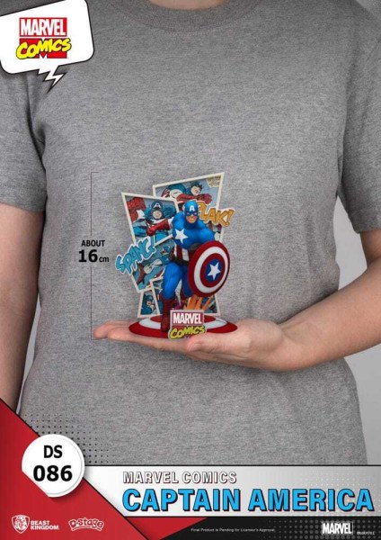 Diorama de PVC Marvel Comics D-Stage Capitán América 16 cm