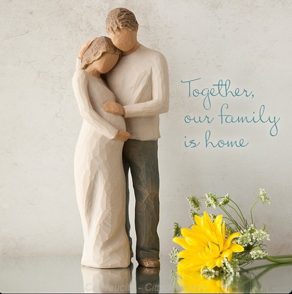 ESTATUILLA WILLOW TREE CONJUNTO EN CASA (HOME)