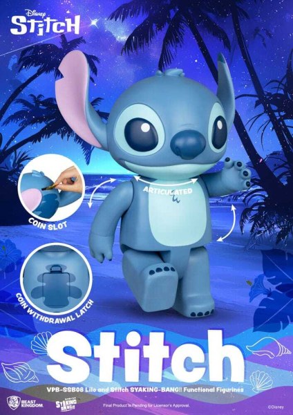 Hucha de vinilo Lilo y Stitch Syaking Bang Stitch 30 cm