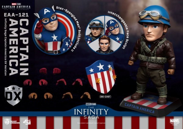 Capitán América: El Primer Vengador Figura de acción Egg Attack Capitán América Versión DX 17 cm
