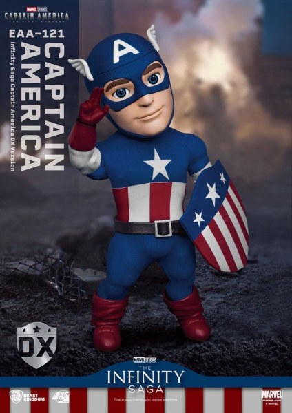 Capitán América: El Primer Vengador Figura de acción Egg Attack Capitán América Versión DX 17 cm