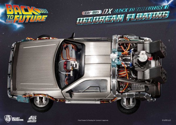 Estatuilla de Regreso al Futuro Ataque de Huevo Flotante Regreso al Futuro II DeLorean Versión Deluxe heo Exclusiva UE 20 cm