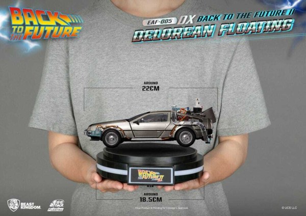 Estatuilla de Regreso al Futuro Ataque de Huevo Flotante Regreso al Futuro II DeLorean Versión Deluxe heo Exclusiva UE 20 cm