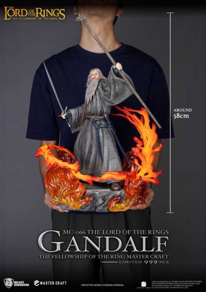 Estatua de Gandalf de El Señor de los Anillos, Master Craft, 58 cm