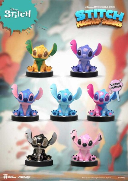 Surtido de figuras de Lilo & Stitch Mini Egg Attack en caja ciega Stitch Mashup Series de 10 cm
