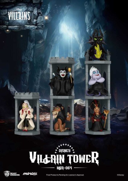 Surtido de figuras de villanos de Disney Mini Egg Attack Villain Tower Blind Box Series 12 cm