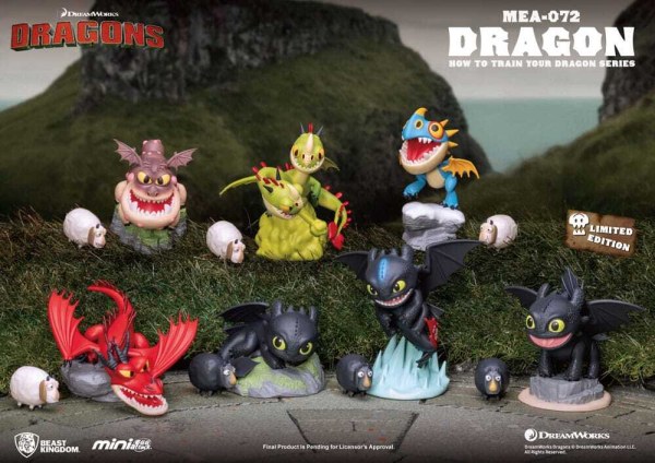 Surtido de figuras Cómo entrenar a tu dragón Serie Mini Egg Attack Blind Box 10 cm