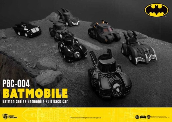 Paquete de 6 coches de fricción de la serie Batman Pull Back Car, caja sorpresa
