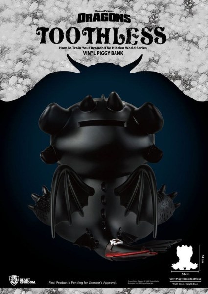 Hucha Dragones Cerdito Vinilo Desdentao 30 cm