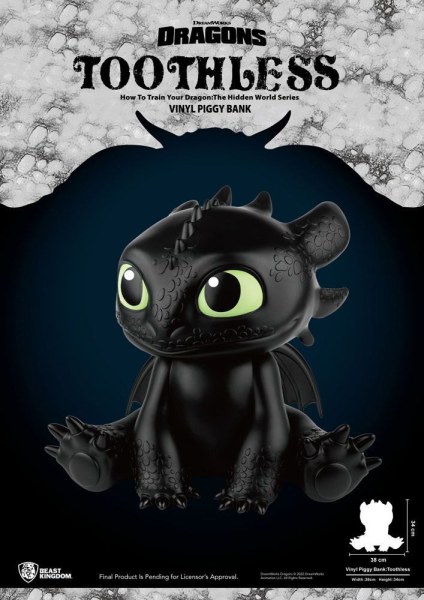 Hucha Dragones Cerdito Vinilo Desdentao 30 cm