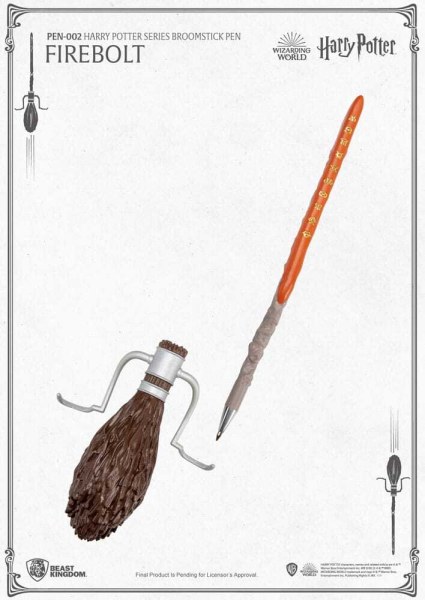 Bolígrafo de escoba voladora Saeta de Fuego de Harry Potter de 29 cm