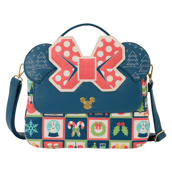 BOLSO BANDOLERA MICKEY Y MINNIE HOLIDAY - DISNEY LOUNGEFLY