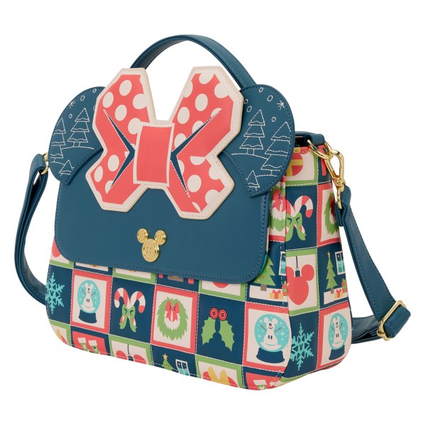 BOLSO BANDOLERA MICKEY Y MINNIE HOLIDAY - DISNEY LOUNGEFLY