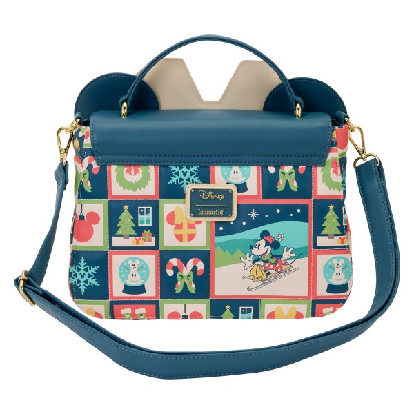 BOLSO BANDOLERA MICKEY Y MINNIE HOLIDAY - DISNEY LOUNGEFLY