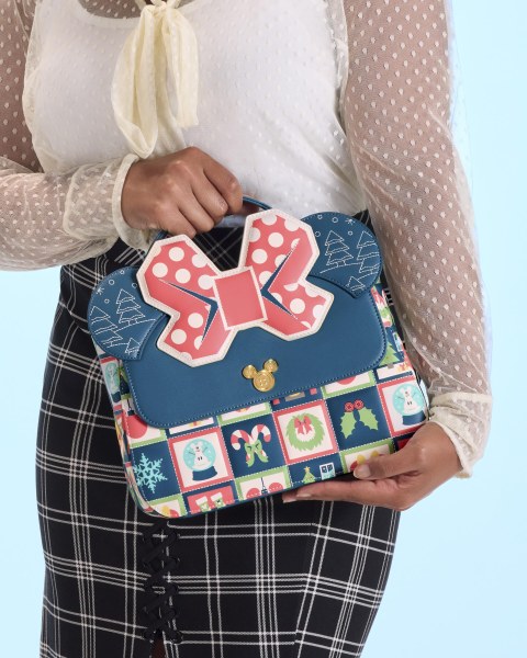 BOLSO BANDOLERA MICKEY Y MINNIE HOLIDAY - DISNEY LOUNGEFLY