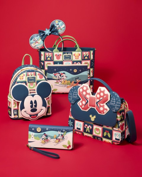 BOLSO BANDOLERA MICKEY Y MINNIE HOLIDAY - DISNEY LOUNGEFLY