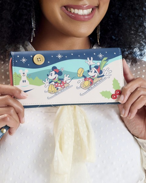 CARTERA CON SOLAPA DE MICKEY Y MINNIE - DISNEY LOUNGEFLY