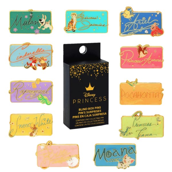 PIN CAJA MISTERIO CON LA FIRMA DE LA PRINCESA - DISNEY LOUNGEFLY
