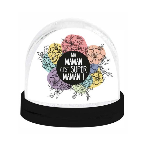 Globo de nieve de súper mamá