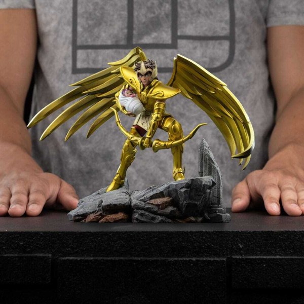 Estatua de los Caballeros del Zodiaco 10 1 Escala Estatua de Sagitario Aiolos 21 cm