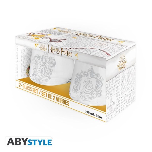 Juego de 2 vasos de Gryffindor y Slytherin - Harry Potter