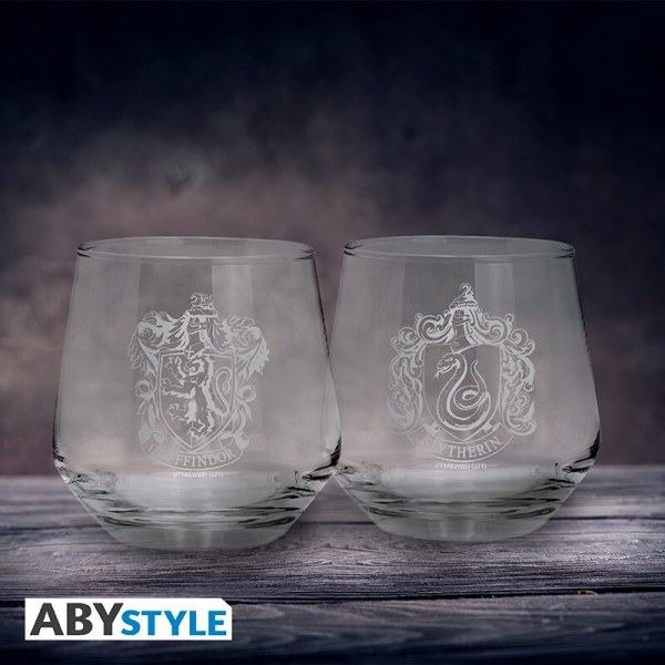 Juego de 2 vasos de Gryffindor y Slytherin - Harry Potter