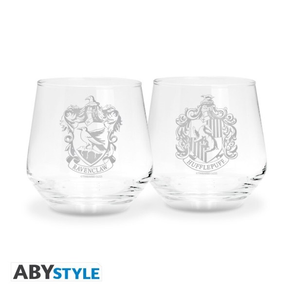 Juego de 2 vasos de Ravenclaw y Hufflepuff - Harry Potter
