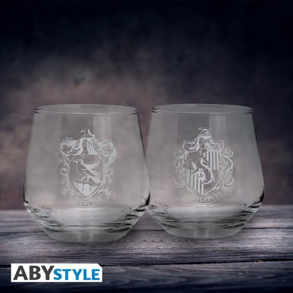 Juego de 2 vasos de Ravenclaw y Hufflepuff - Harry Potter