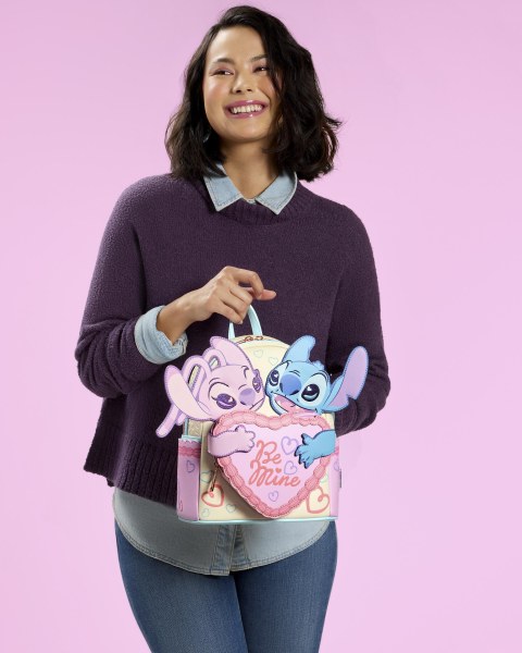 MINI MOCHILA STITCH & ANGEL BE MINE - DISNEY LOUNGEFLY