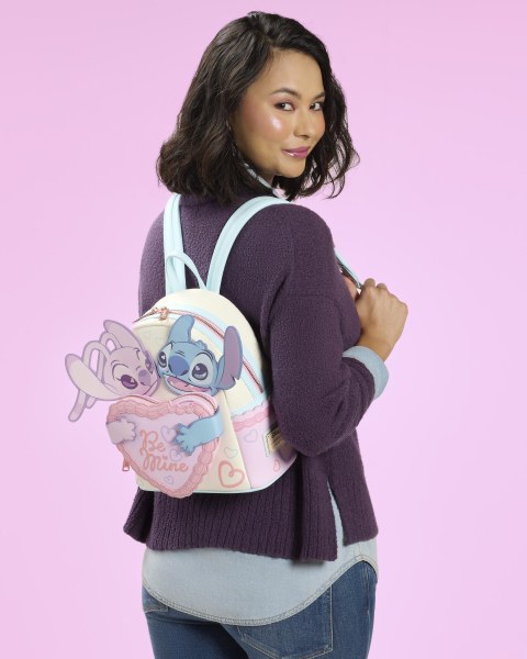 MINI MOCHILA STITCH & ANGEL BE MINE - DISNEY LOUNGEFLY