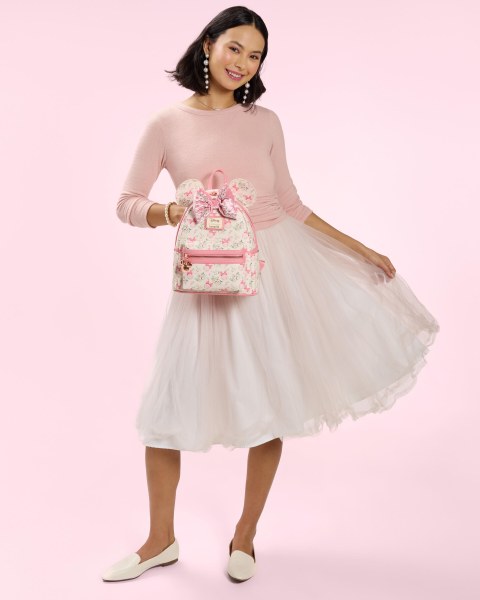 MINI MOCHILA FLORAL DE MINNIE MOUSE - DISNEY LOUNGEFLY
