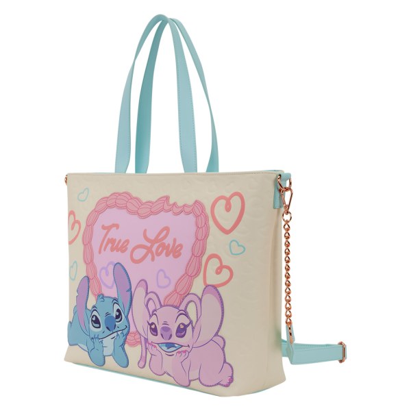 BOLSA TOTE STITCH & ANGEL TRUE LOVE - DISNEY LOUNGEFLY