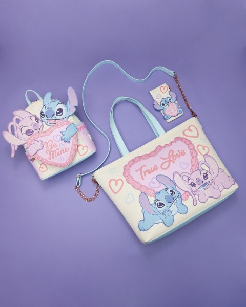 BOLSA TOTE STITCH & ANGEL TRUE LOVE - DISNEY LOUNGEFLY