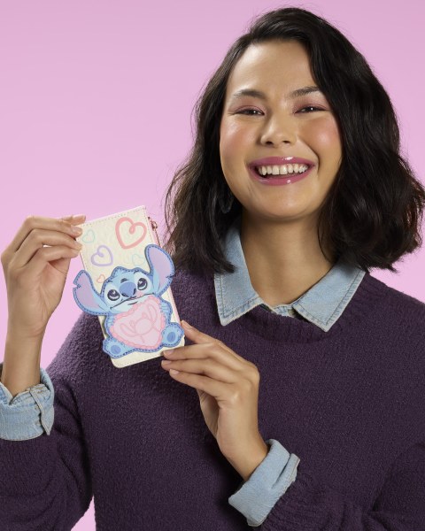 PORTATARJETAS GRANDE STITCH & ANGEL BE MINE - DISNEY LOUNGEFLY