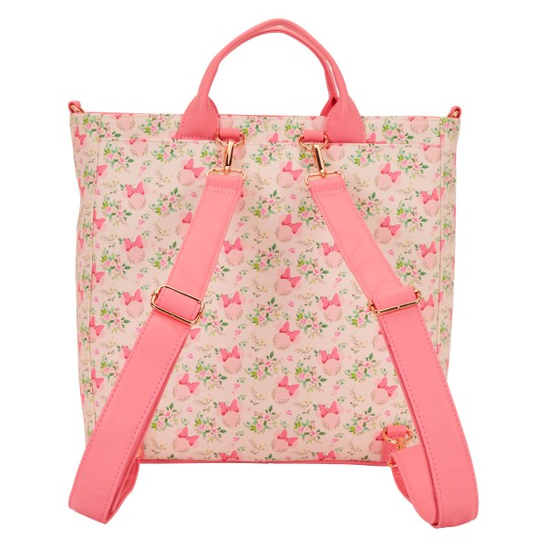 MOCHILAS CONVERTIBLE Y BOLSA TOTE FLORAL DE MINNIE MOUSE - DISNEY LOUNGEFLY