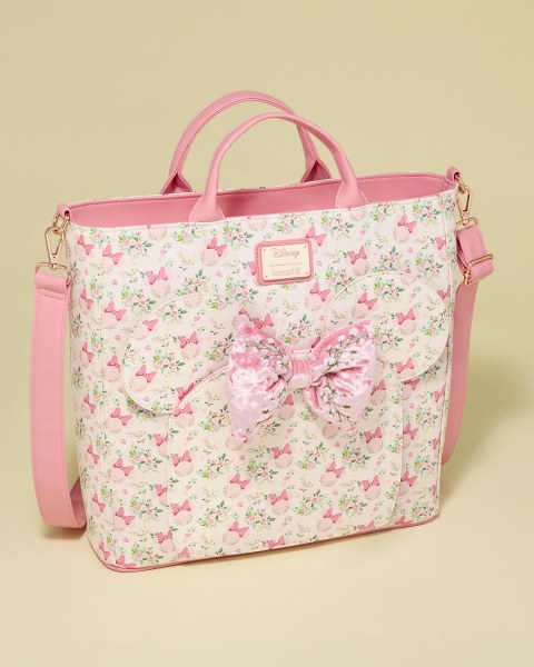 MOCHILAS CONVERTIBLE Y BOLSA TOTE FLORAL DE MINNIE MOUSE - DISNEY LOUNGEFLY